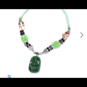 Indian Garnet Hematite and Shell beaded necklace